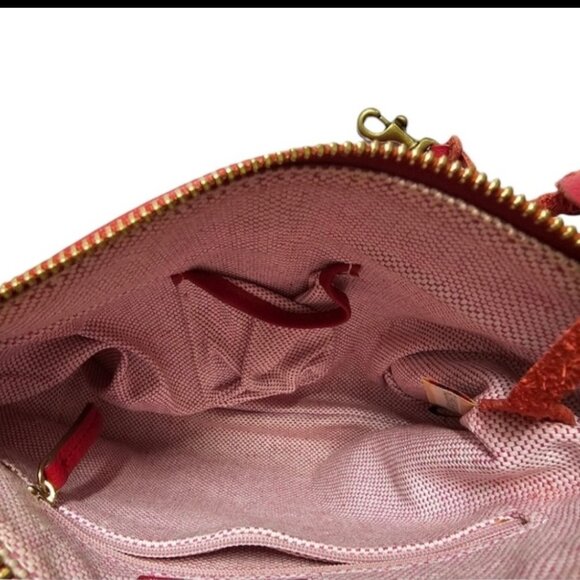 Dooney & Bourke Red Leather Shoulder Bag - Picture 3 of 5